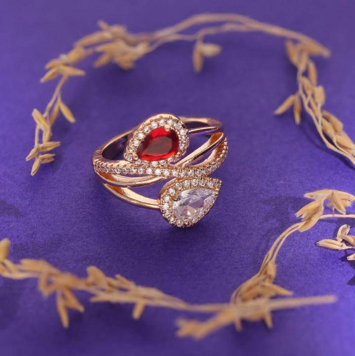 Anti tarnisha rose gold ad finger ring 375 Artificial jewelry wholesale market in Pune